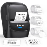 Label Maker Machine With Tape, 221B Thermal Bluetooth Label Printer 2 Inch Portable Barcode Inkless Sticker For Small Business, Retail Office,Office, Home, Came With 3 Roll Label (Black)