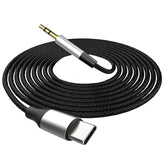 USB C to 3.5mm Audio Cable (6.6ft) Durable Braided Hi-Fi Stereo AUX Cord Male-to-Male Headphone Cable for iPhone 17 Pro Max/Air, 16/15 Pro Max,