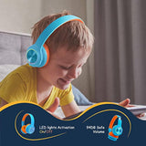 PowerLocus Kids Headphones, Bluetooth Headphones Over Ear for Kids with LED Li