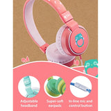 Kids Headphones, On Ear Wired Headphones For Kids, 85Db Volume Limiter, Safe F