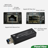 Mini Gigabit Fiber Media Converter With 1310Nm Sm Dual Fiber 20Km Sfp Module, 10/100/1000Mbps Ethernet To Sfp Transceiver, Usb C 5V Powered