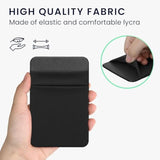 kwmobile 2X Elastane Sleeve Compatible with SanDisk Portable SSD, Samsung T7, Crucial X8, HDD Case - Stretchy Holder for External SSD - Black/Dark Blue