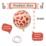50pcs Giraffe Print Balloons – 12" Jungle Safari Baby Shower Party Decor