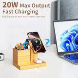 Wireless Charger For Apple Charging Station - Charging Station For Multiple Devices With Pd 22.5W Adapter, For Iphone 16 15 14 13 12 Series, For Iwatch 2-10, For Airpods Pro (Otho-Cw01)