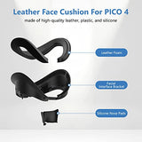 Face Cover For Pico 4/Pico 4 Ultra, Resilient Vent Leather Face Pad Replacement Soft Facial Cushion Interface Bracket Set Washable Lightproof Comfortable Vr Accessoriesblack, 3-In-1