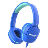 Kids Wired Headphones with 3.5mm Jack, Safe Volume, HD Stereo, Blue