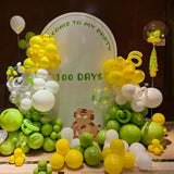 50-Pack 12-Inch Yellow & Green Confetti Latex Balloons for Party Decor
