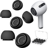 6 Pairs Airpod Pro Ear Tip Noise Cancellation, Replacement Ear Tips For Airpods Pro 2 With Case, Soft Silicone Earbuds Tips For Long Time Use, White, S/M/L (Black)