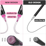 24 Color Larger Outline Shimmer Markers, Double-Line Super Squiggles Metallic Markers,Glitter Outline Pens For Halloween Christmas Card,Teen Girl Gifts Trendy Stuff, Art Supplies Crafts