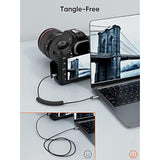 CableCreation Coiled Micro USB to USB C Cable 4FT, USBC to MicroUSB OTG 480Mbps Cord for Wall Chargers, MacBook Pro Air Galaxy S22 S21 Pixel 5/4/3 & More, 1.2M Black