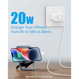 2-Pack 20W PD Fast Charger with 10FT Cable, Type-C Block for iPhone 14/13/12/11, iPad