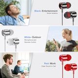 3 Pack Wired Earbuds With Microphone, In-Ear Headphones Wired With Noise Blocking &Volume Control, Premium Sound& Lightweight Corded Earphones For Laptops, Tablets, Mp3 & Most 3.5Mm Interface Devices