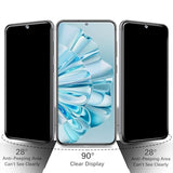 (3 Pack Privacy Screen Protector For Samsung Galaxy S25 Anti Spy Tempered Glass, Support Fingerprint Unlock, Anti Scratch, Bubble Free