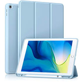 Case Compatible With 10.2 Inch 2021/2020/2019, For 9Th/8Th/7Th Generation Case With Pencil Holder, Protective With Soft Tpu Back, Auto Sleep/Wake Cover, Sky Blue