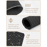 Cute Fashion Polka Dot Mouse Pad, Waterproof Aesthetics Dots Mouse Mat Design,Non-Slip Rubber Base Computer Simple Funny Mousepad,Wave Point Small Mouse Pad Desk Accessories,Black