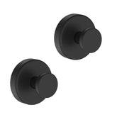 Suction Cup Hooks For Door Wreaths, Vacuum Suction Wreath Hanger For Front Door Window Glass, Bath Robe Looafh Shower Hooks For Inside Shower - 2 Pack, Black