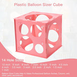 Pink Balloon Sizer Cube: 1-10" Arch & Decor Tool
