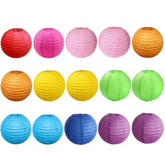 15Pcs Colorful Paper Lanterns Multicolor Hanging Ball Lanterns For Birthday Wedding Bridal Baby Shower Home Office Classroom Outdoor Indoor Party Decoration (6 Inch)
