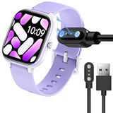 Compatible With Hengto Kids Smart Watch Charger, 2 Pin Magnetic Usb Replacement Charging Compatible With Hengto H39 Plus/Hengto H69/Mgaolo H91/Slothcloud H99 Plus Kids Smart Watch (2 Pack-Black+Black)