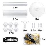 Happy 40th Birthday Decorations Gold Streamers Table Balloon Stand Kit