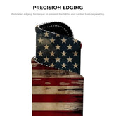 Vintage American Flag Mouse Pad - Patriotic Durability For Your Desk, Stitched Edges Non-Slip Rubber Base Mouse Pads For Computers Laptop