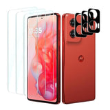 [3+3 Pack For Motorola Moto G Stylus 5G 2024 Screen Protector Tempered Glass With Camera Lens Protector, Protection Film 9H Hardness, Scratch Resistant, Case Friendly