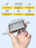 Ethernet Splitter, Ethernet Hub 4 Port Gigabit,Ethernet Splitter 1 To 4,Network Hub,Internet Switch 4 Port,Netgear Switch (4 Devices Working Simultaneously With Gigabit Network)