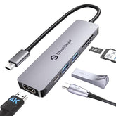 Usb C Hub, 4K@60Hz Usb C To Hdmi Adapter For Macbook Pro, 6 In 1 Usb C Dongle