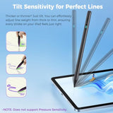 Ipad Stylus Pencil(5 Extra Tips) With Magnetic Attachment,Usb-C Faster Charge,Tilt Sensitivity Palm Rejection,Compatible With2018-2025 Ipad Prom4/12.9/11,Air M3/M2/3/4/5,Ipad6-11,Mini5/6/7Gen?Black?