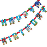 Sonic the Hedgehog 'Happy Birthday' Multicolor Jointed Banner, 6.25 ft. (1 Count) - Perfect for Indoor & Outdoor Celebrations