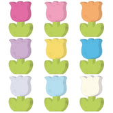108 Pcs Tulip Flower Cutouts Colorful Flower Paper Spring Decor Bulletin Board Cutouts Rustic Tulip Shaped Die Cut For Diy Craft Spring Easter School Party Wall Decoration (Retro,4 Inch)