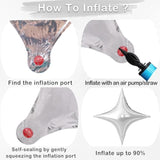 Silver Star Balloons,16Pcs Four Angle Star Balloons Foil,26Inch And 10Inch Silver Foil Mylar Balloons For Birthday Anniversary Baby Shower Wedding Party Decorations