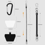 2-Pack Phone Lanyard Tether with Patches and Carabiner for iPhone Samsung