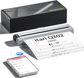 Q302 Wifi Portable Printers Wireless For Travel, Mini Thermal Printer With Reverse Charging, Upgraded 300Dpi Inkless Phone Printer Supports Us Letter/A4/B5/A5, Small Mobile Printer For Vehicles