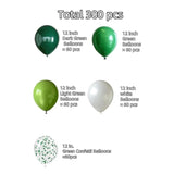 300 Pcs Green Balloons 12 Inch Different Shades Of Green Party Balloon Set, Of For Jungle Safari Party Supplies