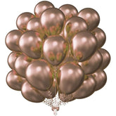 12 Inch Metallic Rose Gold Balloons, 50 Pcs Latex Helium Metallic Balloons For Kid'S Birthday Party, Baby Shower, Wedding, Graduate Party Decorations