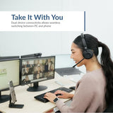Professional Wireless Headset with AI Noise Cancelation (HS-1500BT II) - Includes ANC and AI-Powered Noise Canceling Tech for Professional Sounding