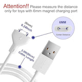 Magnetic USB DC Charger 2.7Ft Cord for Toys Massagers Toothbrushes 6mm