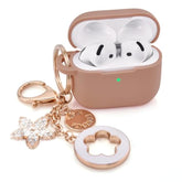 Case For Apple Airpods 4 - Airpods 4 Cases 2024 Cover Women Anti-Drop Silicone Ipods 4 Earbuds Wireless Accessorie Charging Cases Girl Bling Keychain For Airpod Ipods 4Th Generation