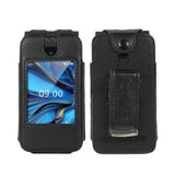 Leather Case For Consumer Cellular Iris Easy Flip Phone (2024) / Boost Mobile Summit Flip 4G (Sl006D) Form-Fit Cover With Secure Fit, Rotating Belt Clip, Screen & Keypad Protection