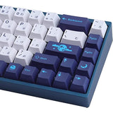 Pbt Keycaps, 134 Keys Blue Moon Dye Sublimation Cherry Profile Keycaps With 7U