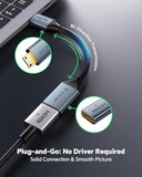 Mini HDMI to HDMI Adapter Cable, 8K@60Hz/4K@120Hz, HDR Gold-Plated 7 inch High-Speed Mini HDMI Male to HDMI Female 48Gbps Cord for Camera, Raspberry