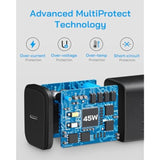 2 Pack 45 Watt Usbc Charger Block For 45W Samsung Charger Type C Fast Charging With 6 Ft Type C To C Cable Compatible With Galaxy S24 Ultra/S24+/S24/ S23 Ultra/S23/S23+/S22 Ultra/S22+/S21