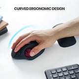 11568 Perimice-717 Wireless Trackball Mouse, Build-In 1.34 Inch Trackball With Pointing Feature, 5 Programmable Buttons, 2 Dpi Level, Black
