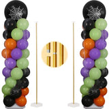Gold Balloon Stand Set Of 2, 1 To 5.25 Ft Adjustable Metal Balloon Column For Both Floor Stand And Table Centerpieces