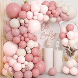 18Inch Boho Dusty Rose Pink Nude Neutral Sand White Balloons Balloon A