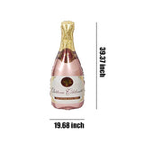 4PCS Champagne Bottle & Glass Mylar Balloons for Birthday, Wedding, Bachelorette and Party Decor