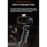 Hohem iSteady M7 Gimbal Stabilizer for Smartphone, Magnetic AI Tracker Fill Light, Detachable Touchscreen Remote Controller, Built-in Extension Rod, 500g Payload Gimbal Stabilizer for iPhone Android