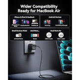 Usb C Charger Block, 2-Pack 30W Fast Charging Type C Wall Charger With Foldable Plug And 5Ft Usb-C Cable For Iphone 16 15 Samsung S25 S24 Ipad Pro And More Series