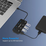 Usb 3.0 Hub Splitter, 4-Port Usb Extender Hub For Laptop, Multi Usb Port Expan
